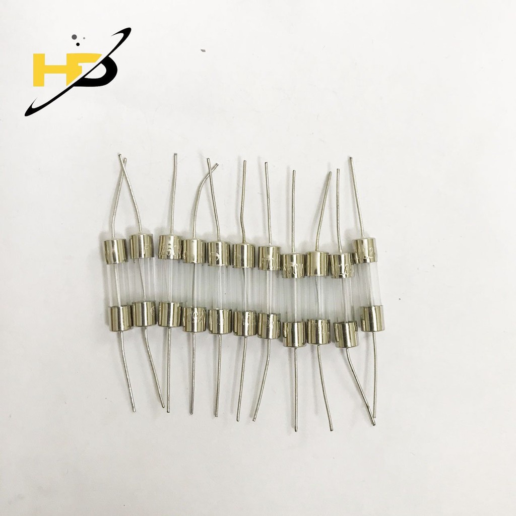 Cầu Chì Thủy Tinh 15A 250V Chân Cắm 5x20mm