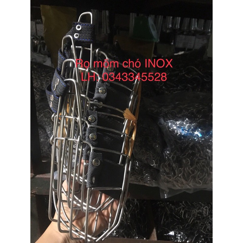 Rọ mõm chó Inox hàng đẹp đủ sai cho chó từ 10 kg trở lên