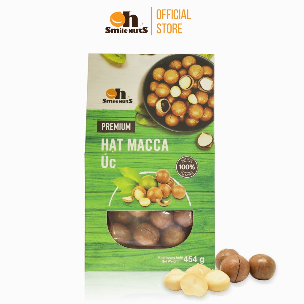 Macca Nướng Nứt Vỏ Smilenuts - Khối Lượng 500g/545g/215g