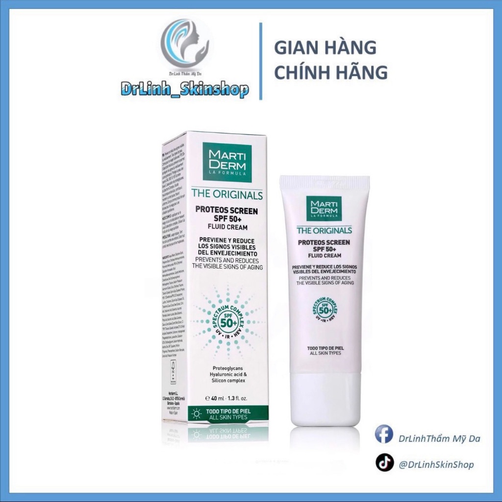 Kem chống nắng cho da dầu mụn và mọi loại da Martiderm phổ rộng CN09