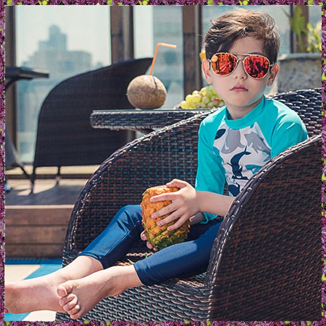 Bộ đồ bơi dài tay hình cá heo cho bé trai | BigBuy360 - bigbuy360.vn