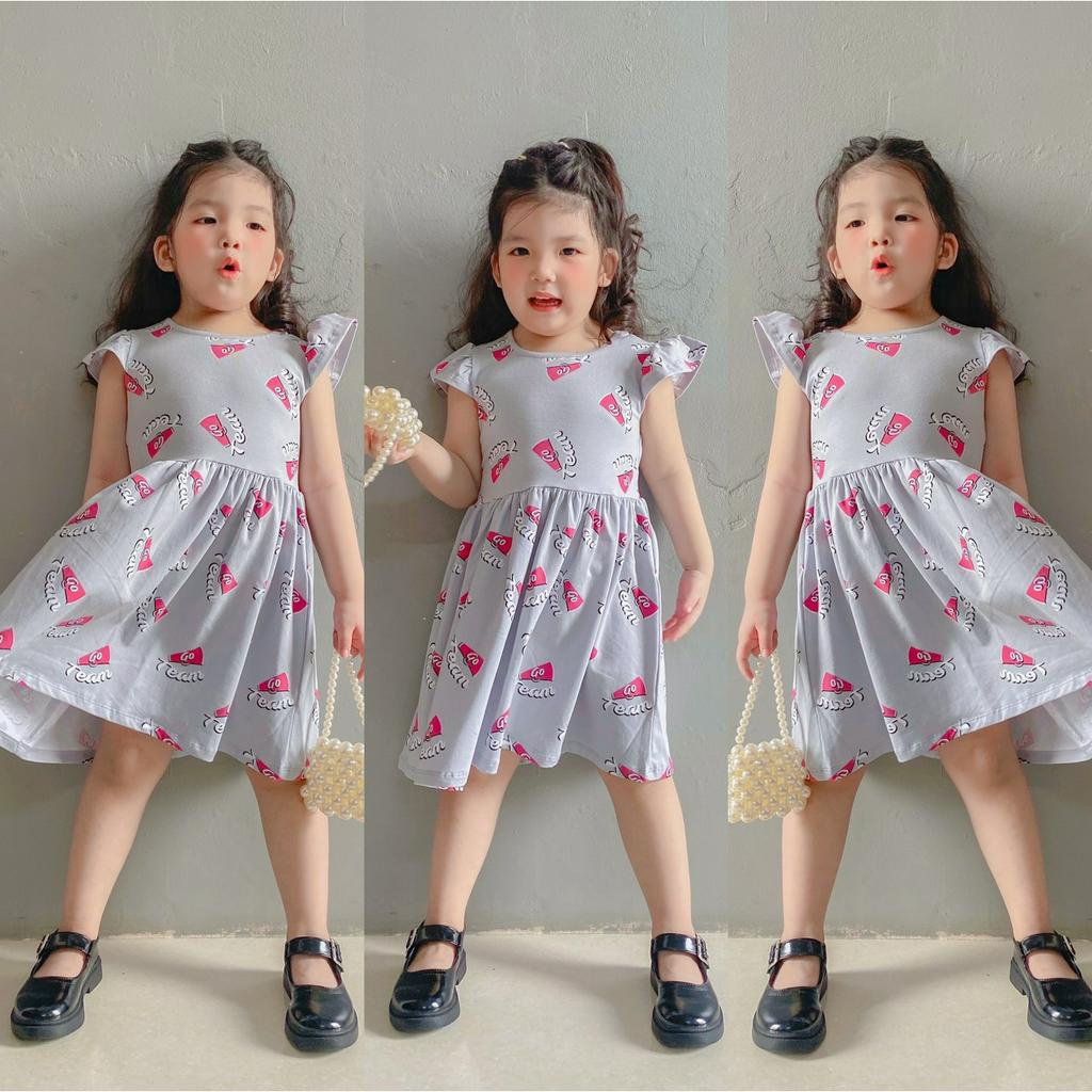 CHỌN MẪU link 2- Váy cho bé tay hến cánh tiên, đầm bé gái không tay cotton xuất dư, thun lạnh mềm mát đồ bộ shop NEM