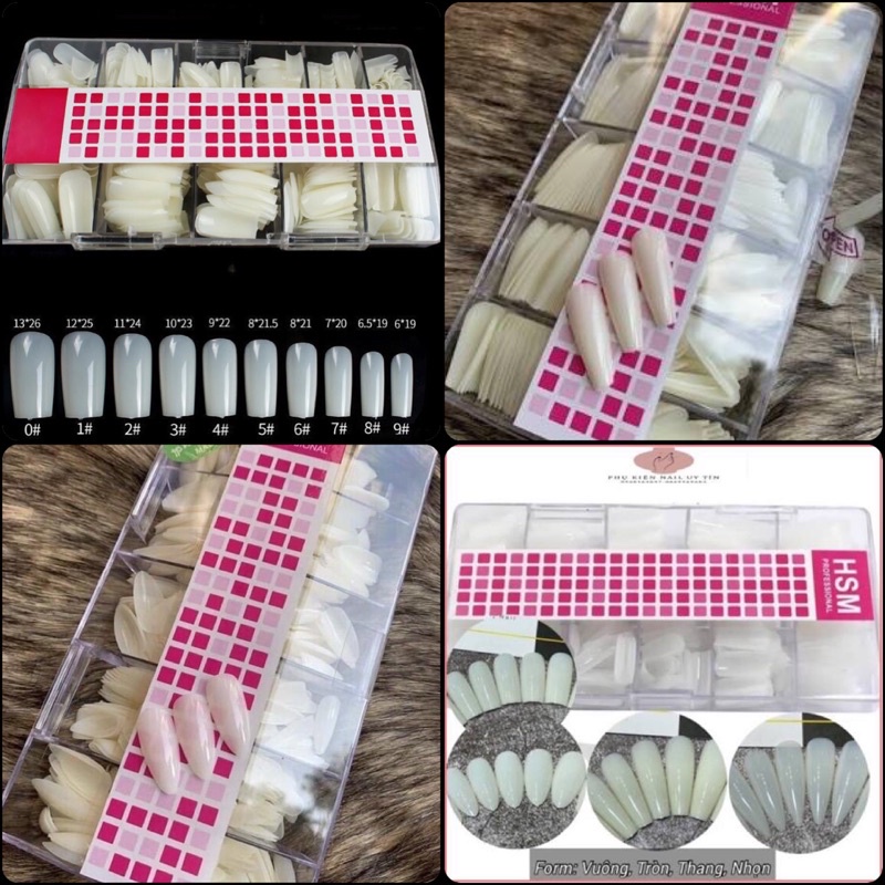 Móng úp trơn HSM đủ phom hàng chuẩn