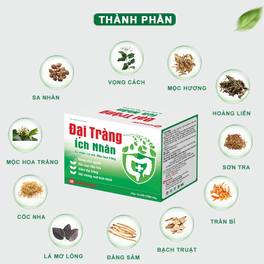 Combo Đại Tràng Và Dạ Dày Ích Nhân Hỗ Trợ Bảo Vệ Hệ Tiêu Hóa Giảm Đau Bụng, Đầy Hơi, Viêm Loét Dạ Dày