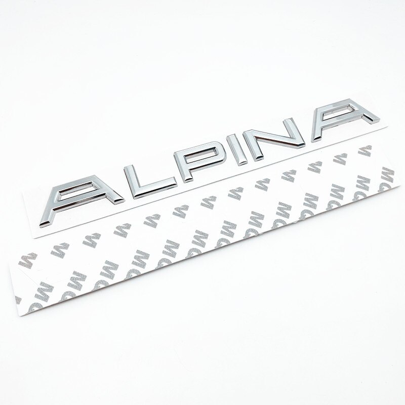 Miếng Dán Kim Loại Hình Chữ Cái Tiếng Anh Alpina 3D Trang Trí Xe Hơi