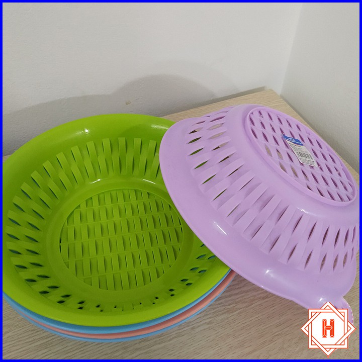 Song Long Plastic Rổ tròn đan mây tiện lợi cho gia đình { H }