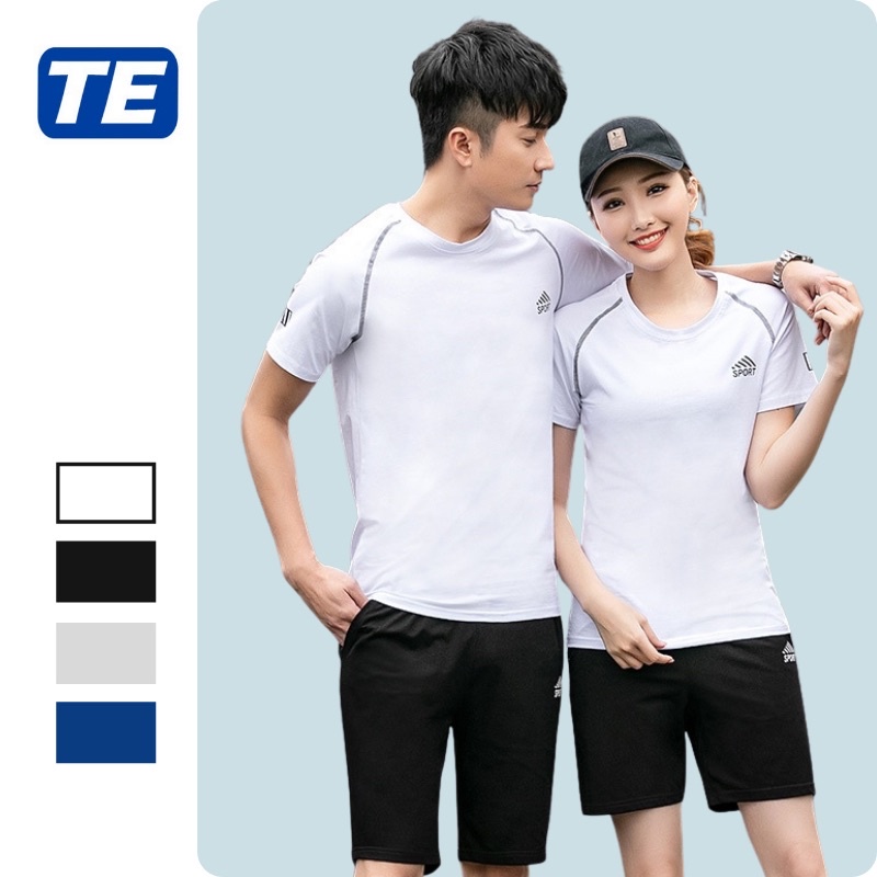 Bộ thể thao nam nữ thun lạnh co giãn 4 chiều TEHE STORE Bộ tập gym nam