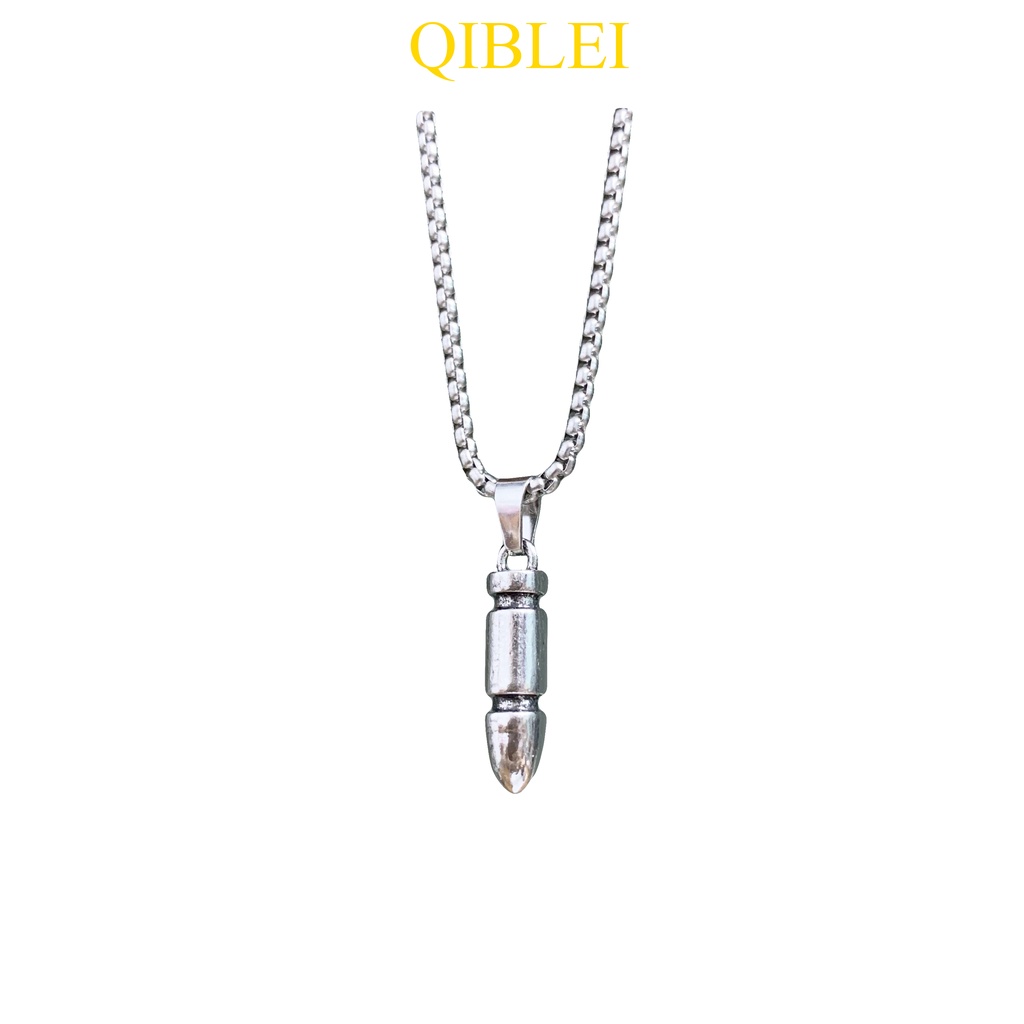Dây Chuyền Unisex Thép Titan Phong Cách Hiphop Đầy Cá Tính Hình Viên Đạn Nhỏ