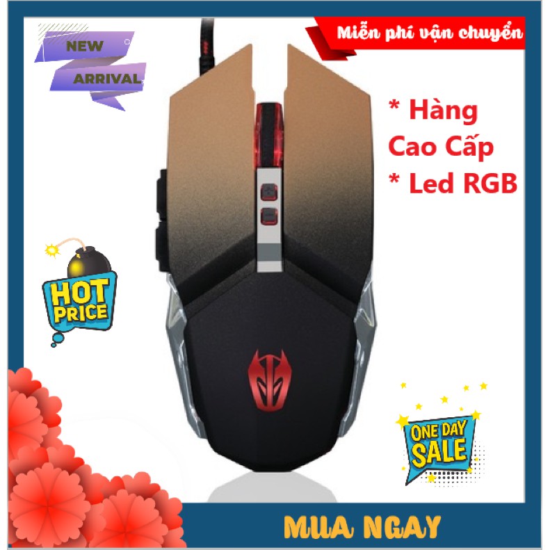 [GIÁ HỦY DIỆT] Chuột chuyên game Free Wolf T06 8D - LED 7 màu có dây T06 - Bảo Hành 1 Đổi 1