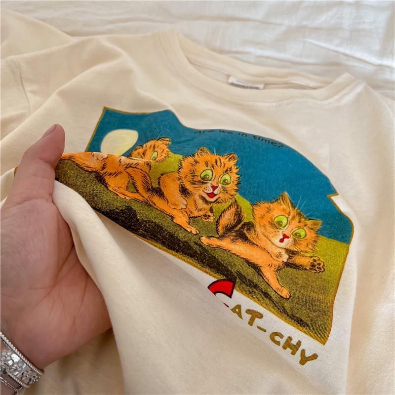 Hàng Mới Về Áo Thun 100% Cotton Tay Ngắn In Họa Tiết Hoạt Hình Và Chữ Thời Trang Xuân Hè Cho Bé Trai Và Gái