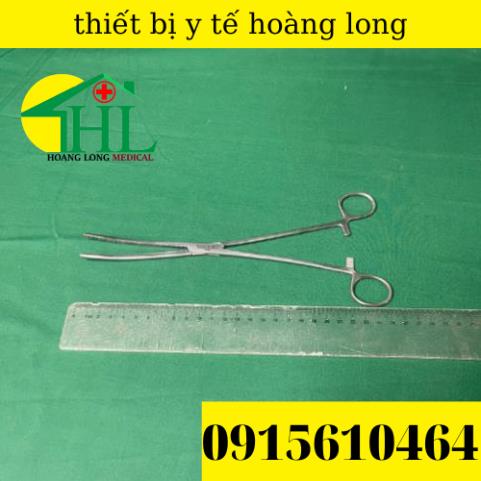 Panh Y Tế, Panh Gắp Phẫu Thuật, Pen Kẹp Y Tế, Panh Cong Không Mấu 24cm - Hàng Pakistan