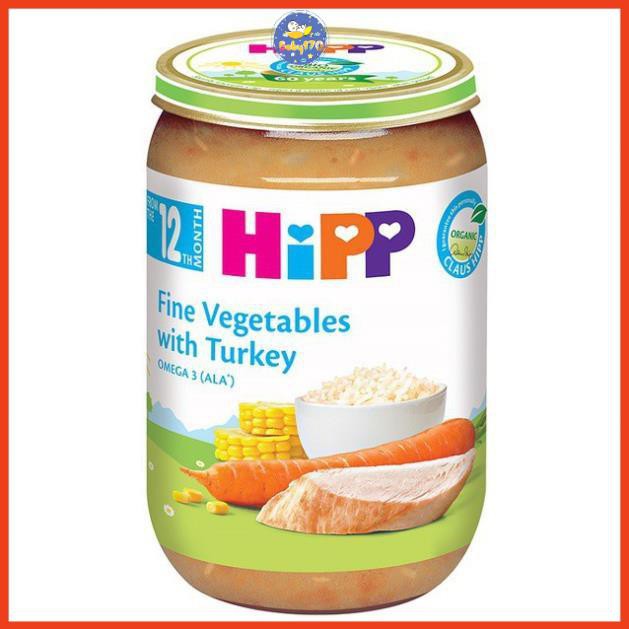 Dinh Dưỡng Đóng Lọ Hipp Cơm Nhuyễn, Gà Tây, Rau Tổng Hợp 220g/Lọ