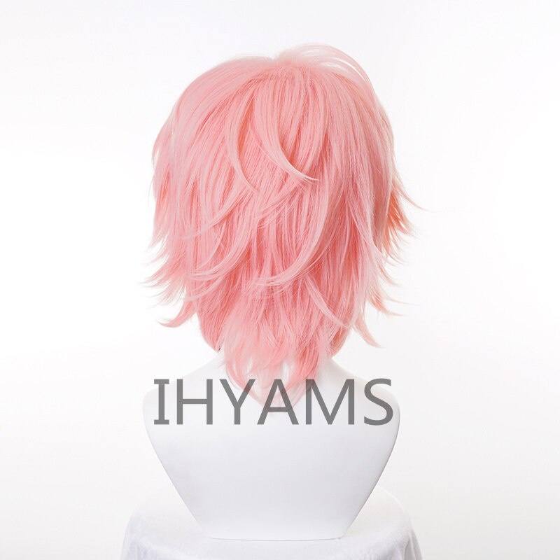 Bộ Tóc Giả Ngắn Màu Hồng Hóa Trang Nhân Vật Anime Yarichin Bitch Bu Club Ayato Yuri