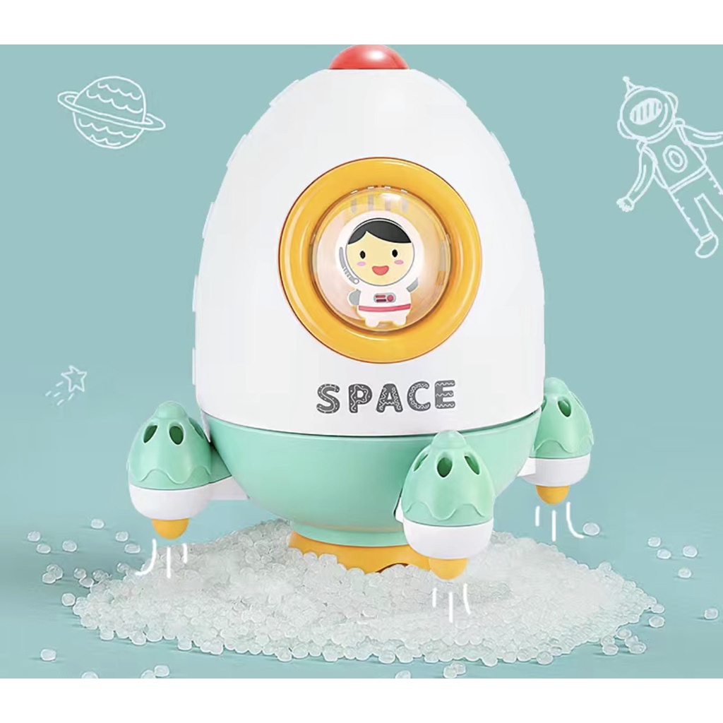 Đồ chơi nhà tắm tàu vũ trụ xoay tròn nhả nước 360 độ cho bé- đồ chơi nhà tắm MH:B0181