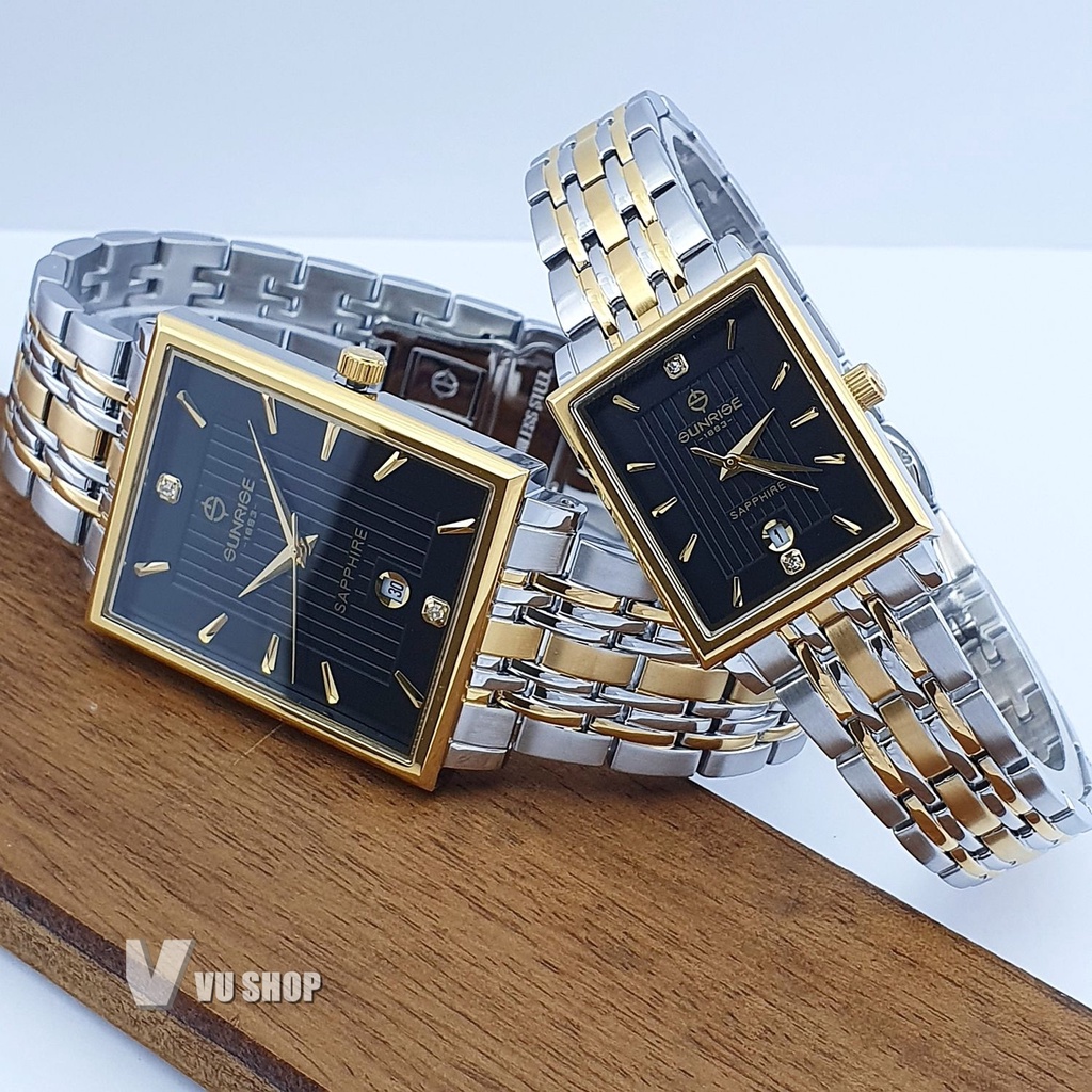 Đồng hồ đôi SUNRISE 1190SA - Kính Sapphire