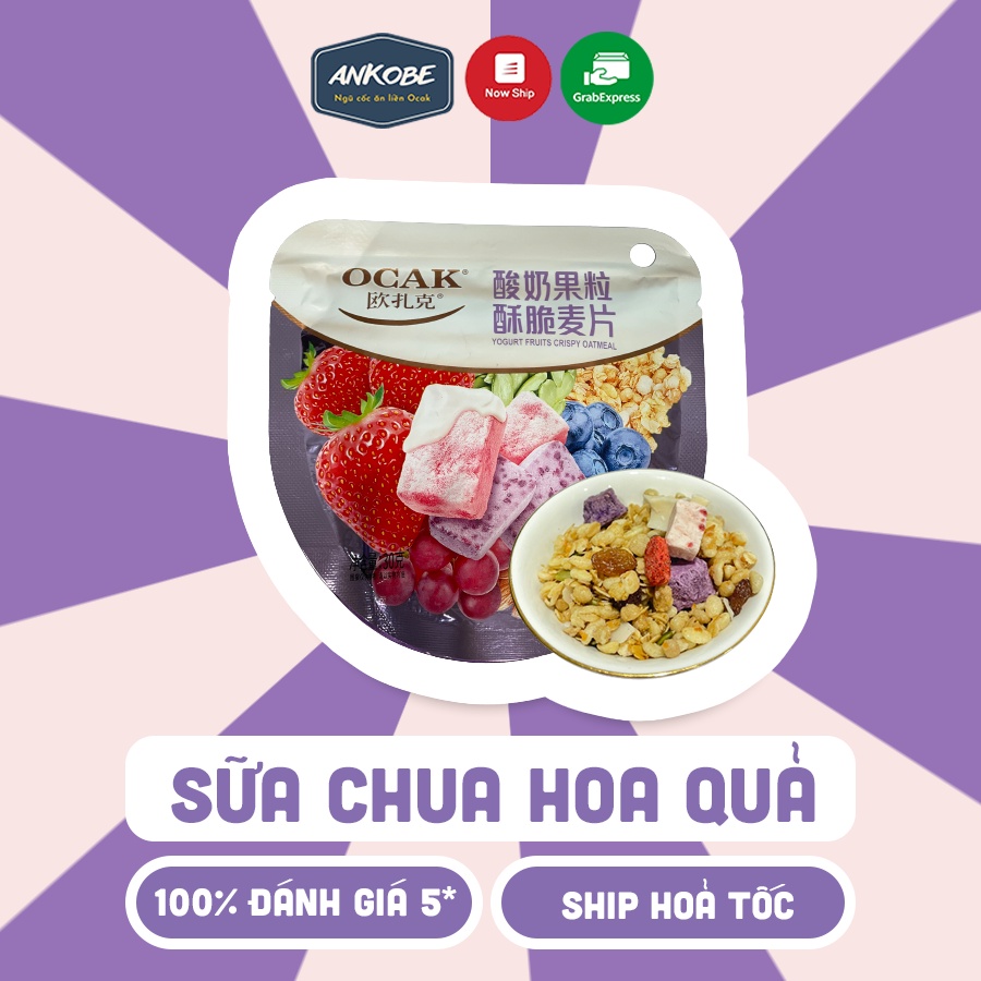 Ngũ cốc sữa chua Ocak giảm cân gói 30 gram/Ngũ cốc ăn kiêng và granola siêu hạt dùng để ăn sáng Ankobe