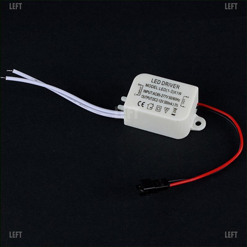 LEFT Simple AC 85V-265V to DC 12V LED Electronic Transformer Power Supply Driver 3X1W