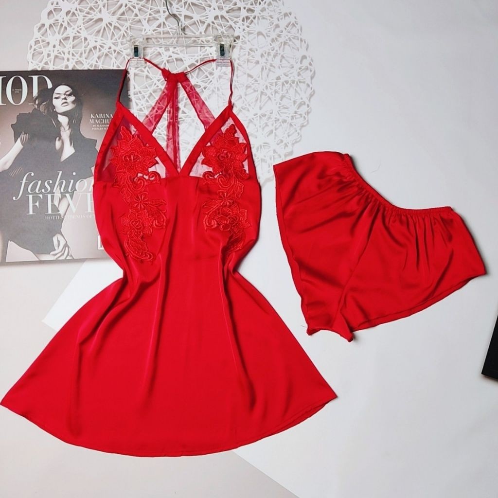 Váy ngủ sexy ❣️FREE SHIP❣️ Đầm ngủ sexy lụa Satin Chất Siêu Mát Dáng Siêu Xinh