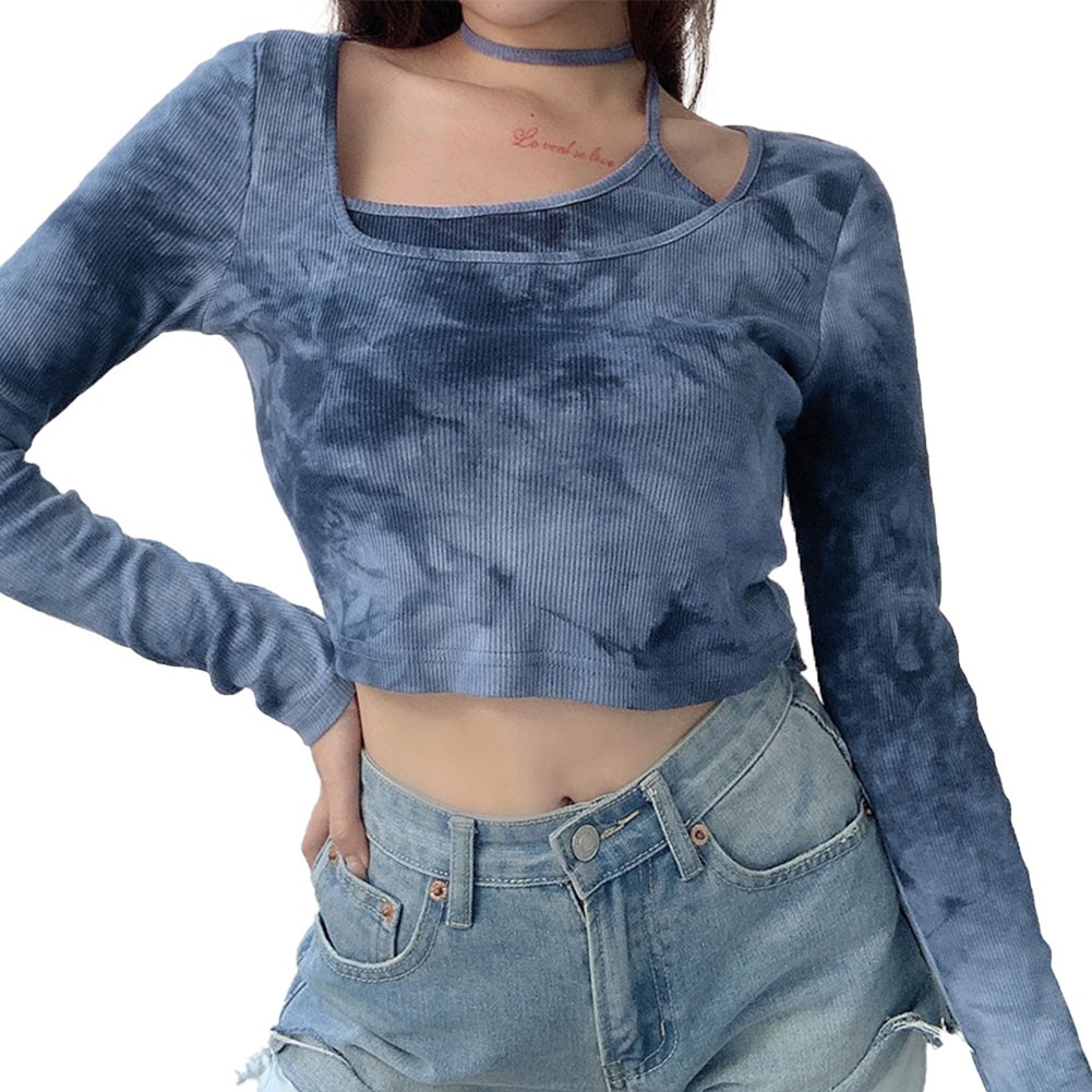 Áo Lửng Dài Tay Buộc Dây Yếm Thời Trang Dành Cho Nữ | BigBuy360 - bigbuy360.vn