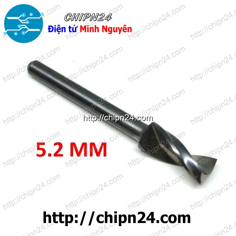 [1 CÂY] Mũi khoan mạch in CNC 5.2mm (Mạch điện tử, PCB)