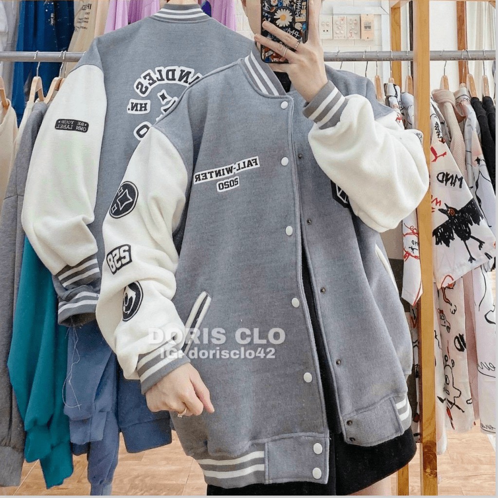 ÁO KHOÁC HOODIE BOMBER NÚT BẤM PHONG CÁCH BÓNG CHÀY CS CỰC HOT TP