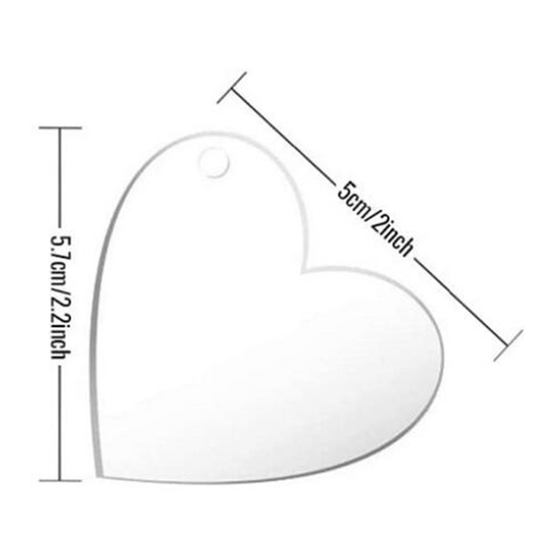 Móc Khóa Hình Trái Tim Bằng Acrylic
