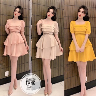 Đầm xếp tầng D402