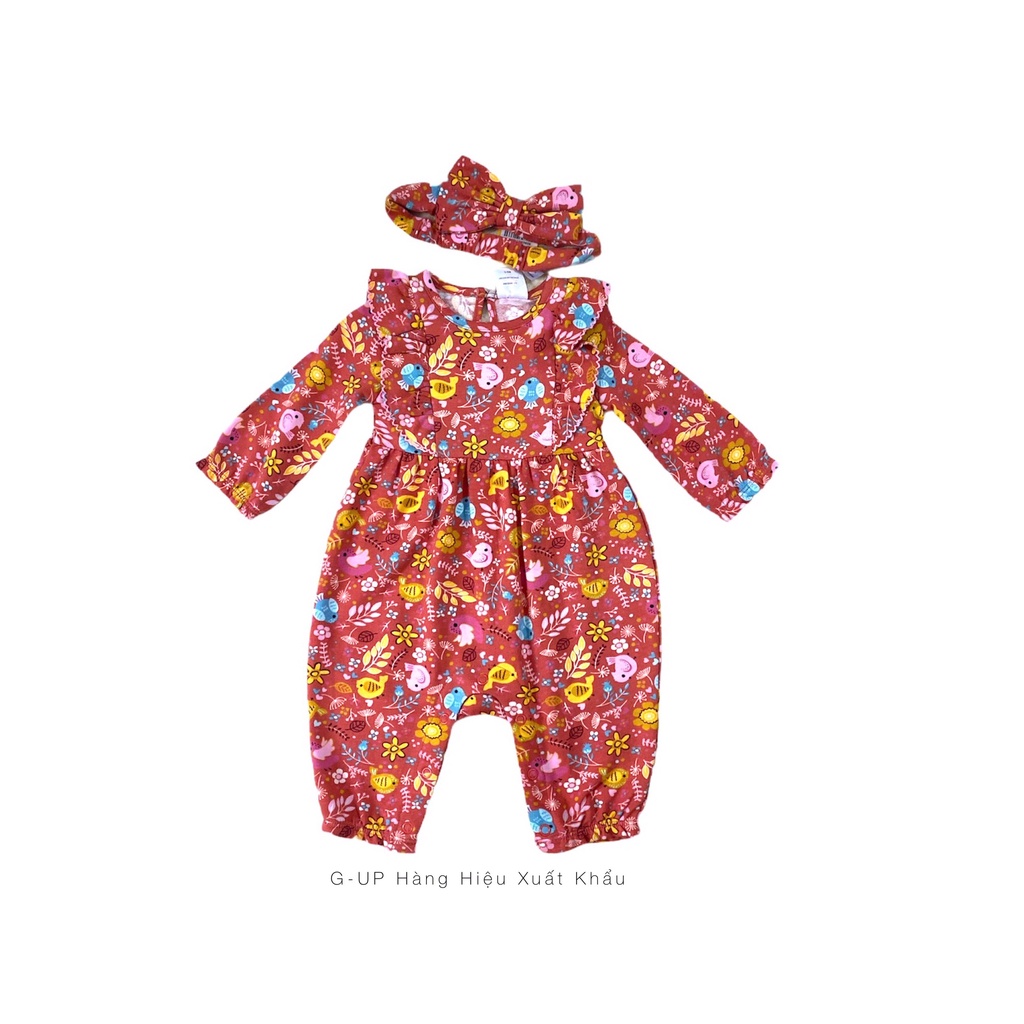 Bộ Dài Tay Bodysuit Liền Thân Bé Gái WONDER NATION