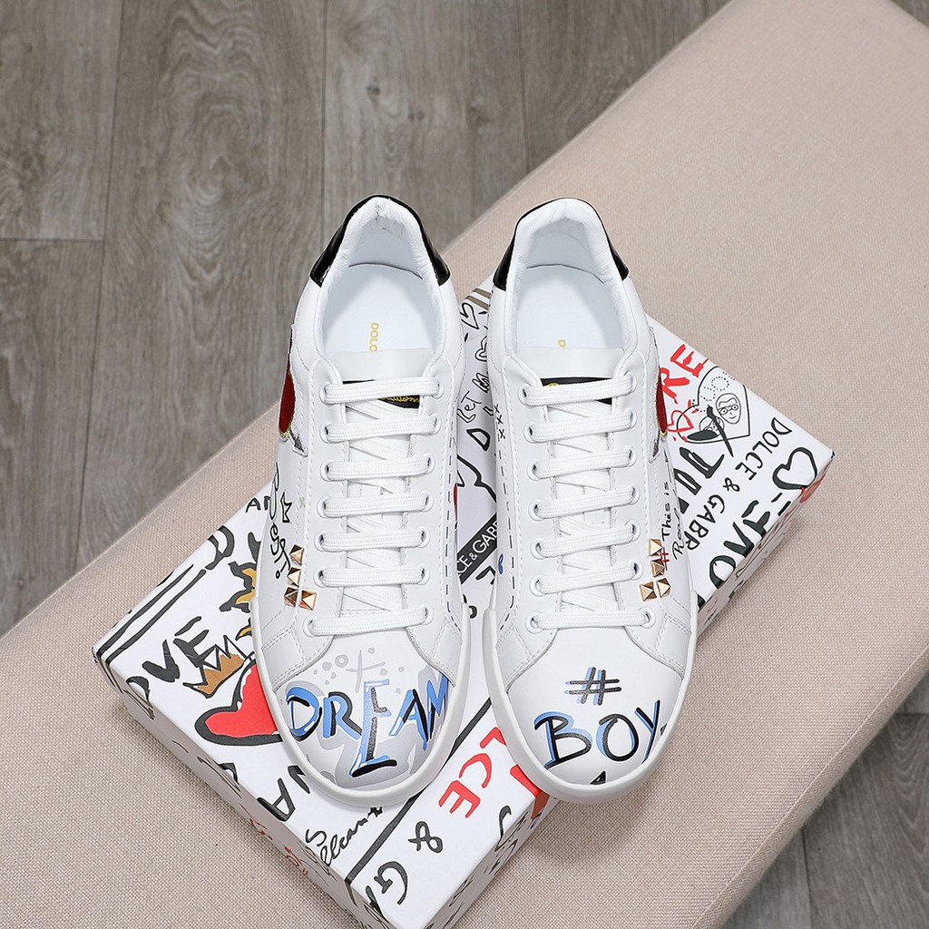 Giày Sneakers nam thiết kế cá tính, năng động Dolce & Gabbana D&G da thật