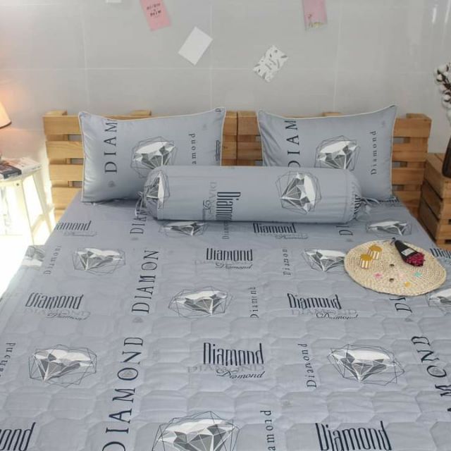 Bộ drap cotton 100% Khaly m8 (4 món)