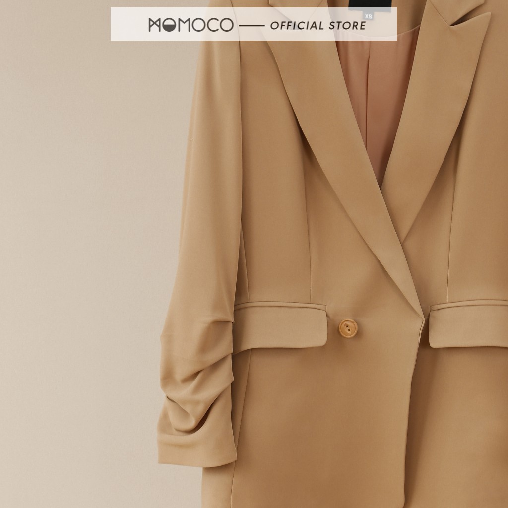 Áo Blazer Nữ Tay Dài MOMOCO Ve Xếch Tay Xếp Ly Chất Tuýt Si Lót Lụa Mềm Mịn Giữ Form  - M2737 | BigBuy360 - bigbuy360.vn