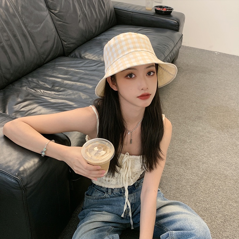 Nón Tai Bèo Hai Mặt Thoáng Khí Chống Tia UV Họa Tiết Hoa Nhỏ Dễ Thương Cho Nữ