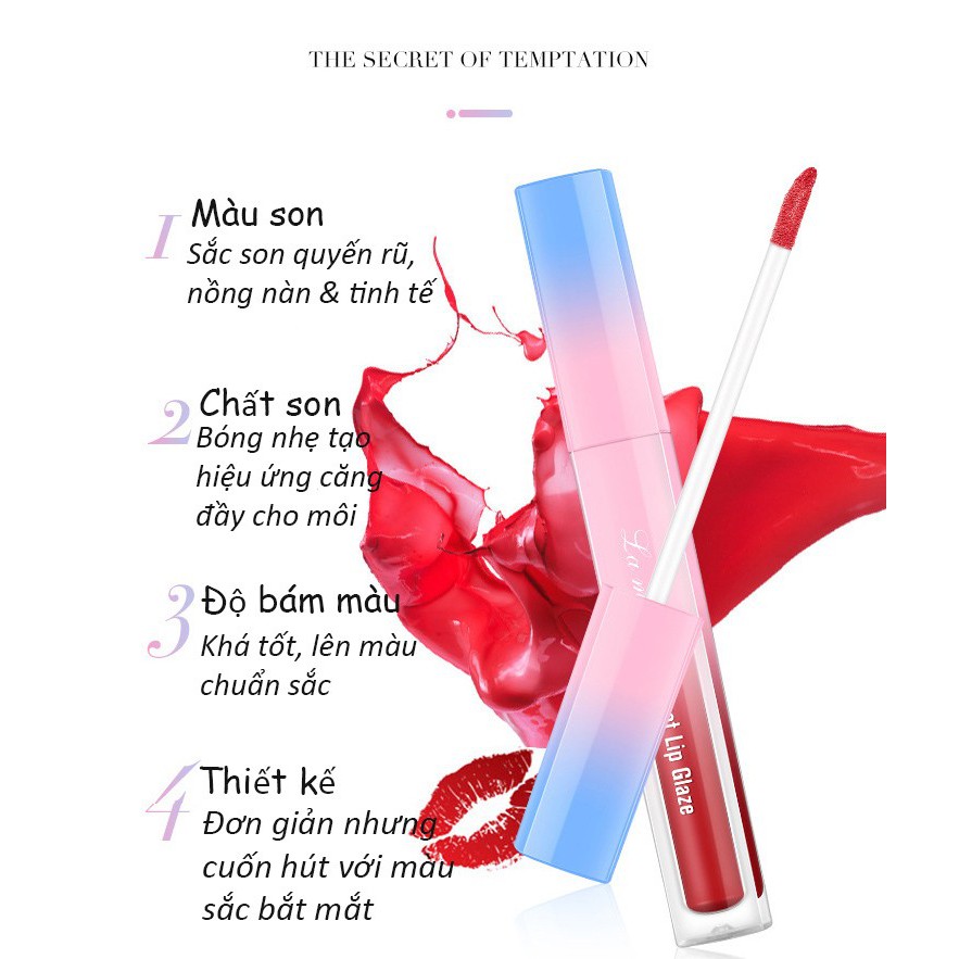 Son Lameila Velvet Lip Glaze nội địa Trung son môi đẹp nhất ZD-SM13 | Thế Giới Skin Care