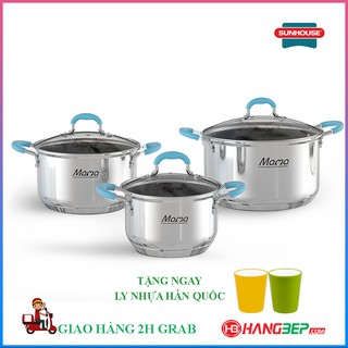 BỘ NỒI INOX 304 5 ĐÁY SUNHOUSE MAMA SHG504