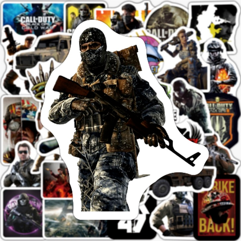 Set 100 sticker dán chống nước in hình game Call of Duty