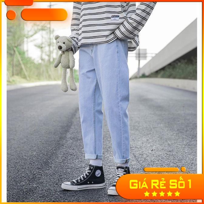 Quần jean nam, quần baggy nam [ XANH TR03 ] phom dáng unisex 2021 | BigBuy360 - bigbuy360.vn