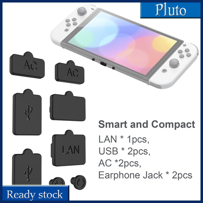 Mới 1 Set Nút Bịt Chống Bụi Cho Cổng Tai Nghe Usb Ac Lan Hdmi-Compatible Tương Thích Cho Switch Oled Host