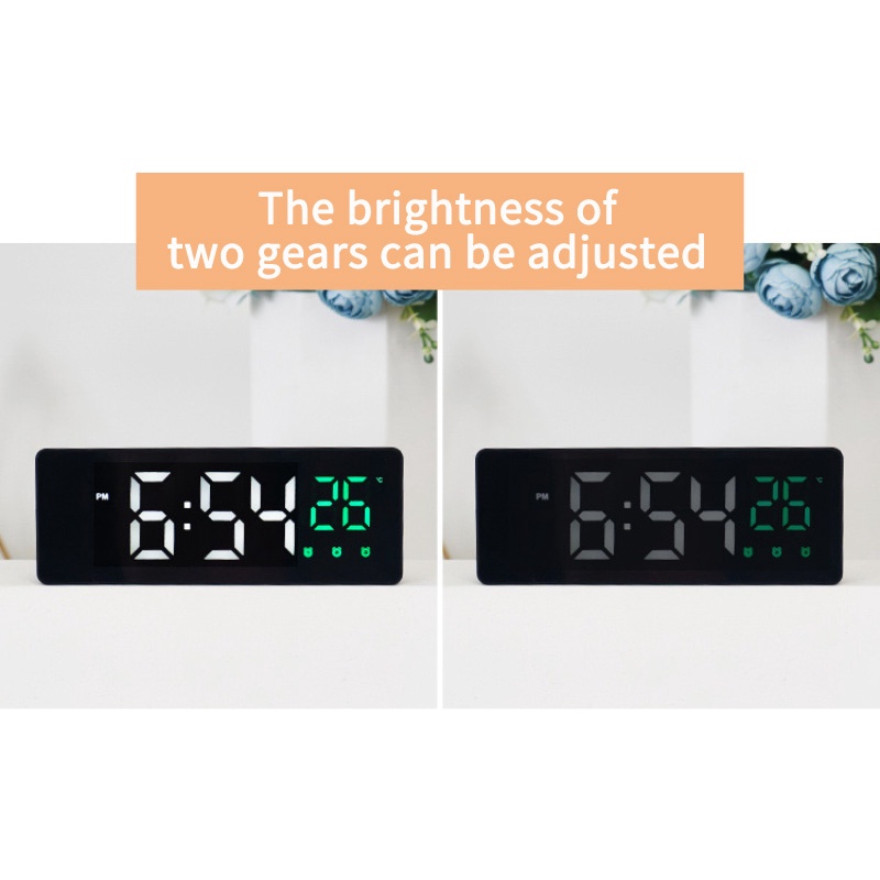 ✨Siêu lửa Tik Tok cùng phong cách✨LED Đồng hồ báo thức điện tử có màn hình đèn led đa chức năng Đồng Hồ Báo Thức Điện Tử Tráng Gương Có Đèn Led Cho Bé