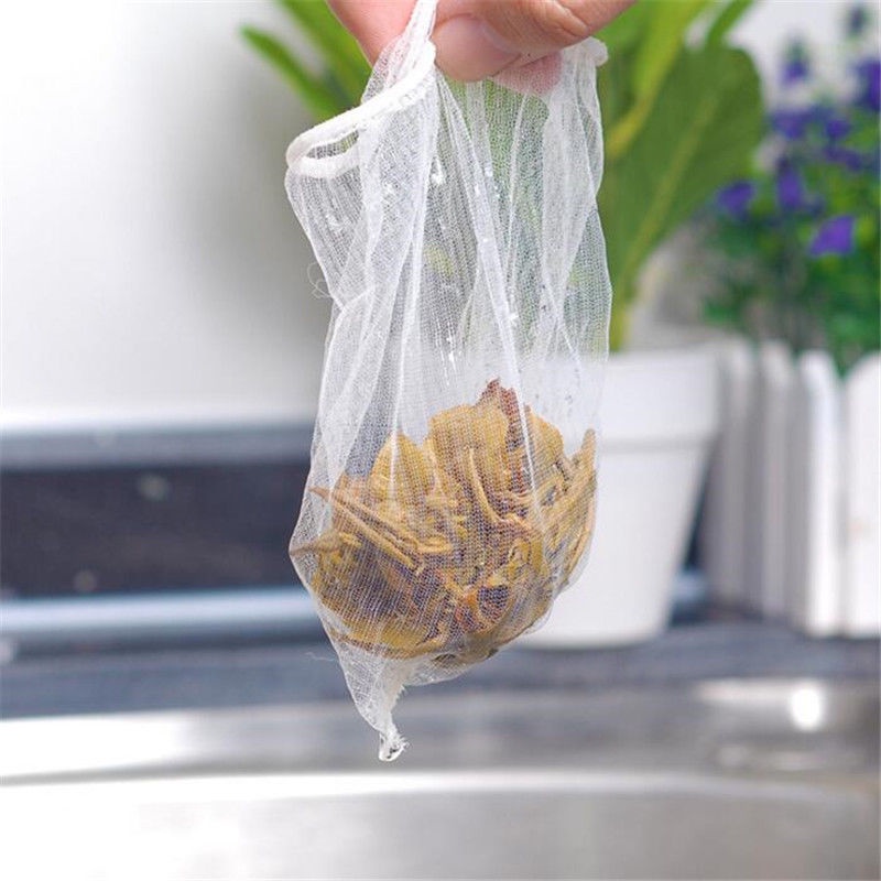 Bộ 100 Túi Lưới Lọc Rác Dùng Một Lần Cho Bồn Rửa Nhà Bếp / Phòng Tắm / Bồn Rửa Chén