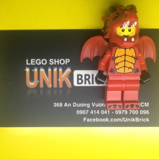Lego UNIK BRICK Dragon Suit Guy Cậu bé rồng trong Minifigures Series 18 chính hãng (như hình)