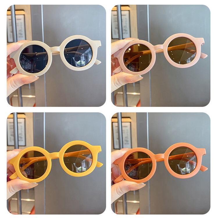 Kính Chống Nắng PTQ Gọng Tròn Phong Cách Hàn Quốc Thời Trang Cho Bé Gái
