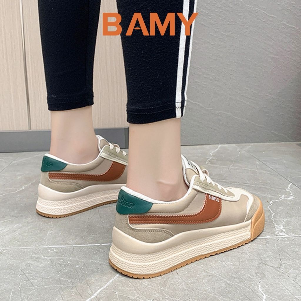 Giày thể thao nữ Forrest Gump đế bánh mì 4 phân, Giày Sneaker nữ BAMY mẫu mới 2021