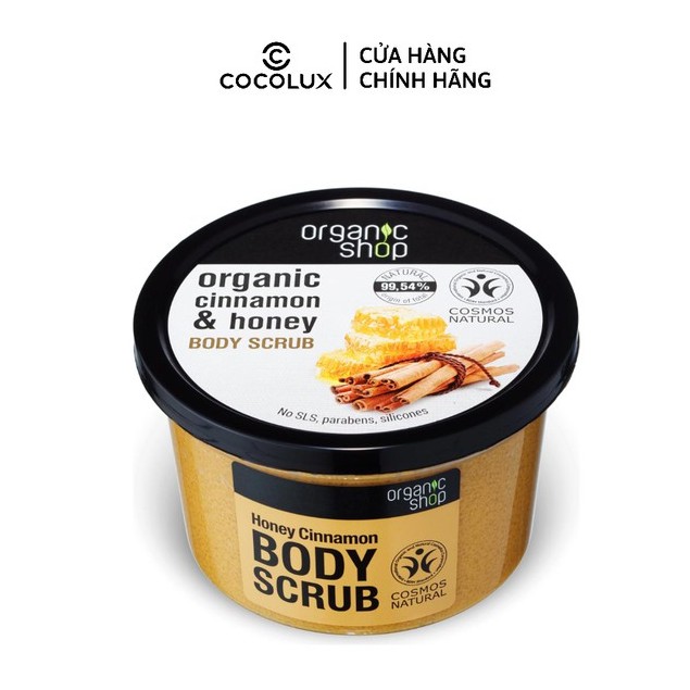 [COCOLUX] Tẩy Tế Bào Chết Body Organic Mật Ong Quế 250g