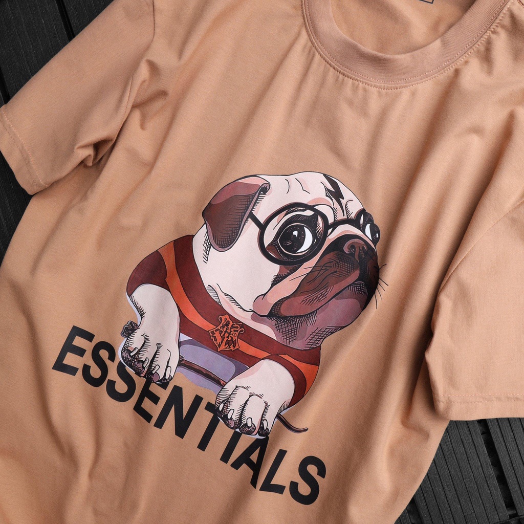 [Ảnh thật] [VNXK] Áo thun tay lỡ nam nữ Cotton oversize form rộng mẫu chó pug