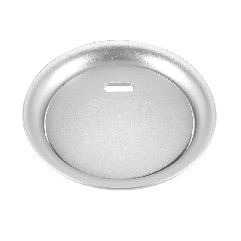 Bộ 2Pc Nút bấm khởi động động cơ không cần chìa khóa bằng nhôm bạc &amp; Vòng trang trí xung quanh cho Mazda 3 6 CX-3 CX-5 CX-9 MX-5 W