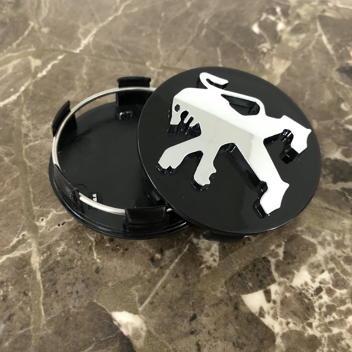 Logo chụp mâm, ốp lazang bánh xe ô tô Peugeot - giá 1 chiếc