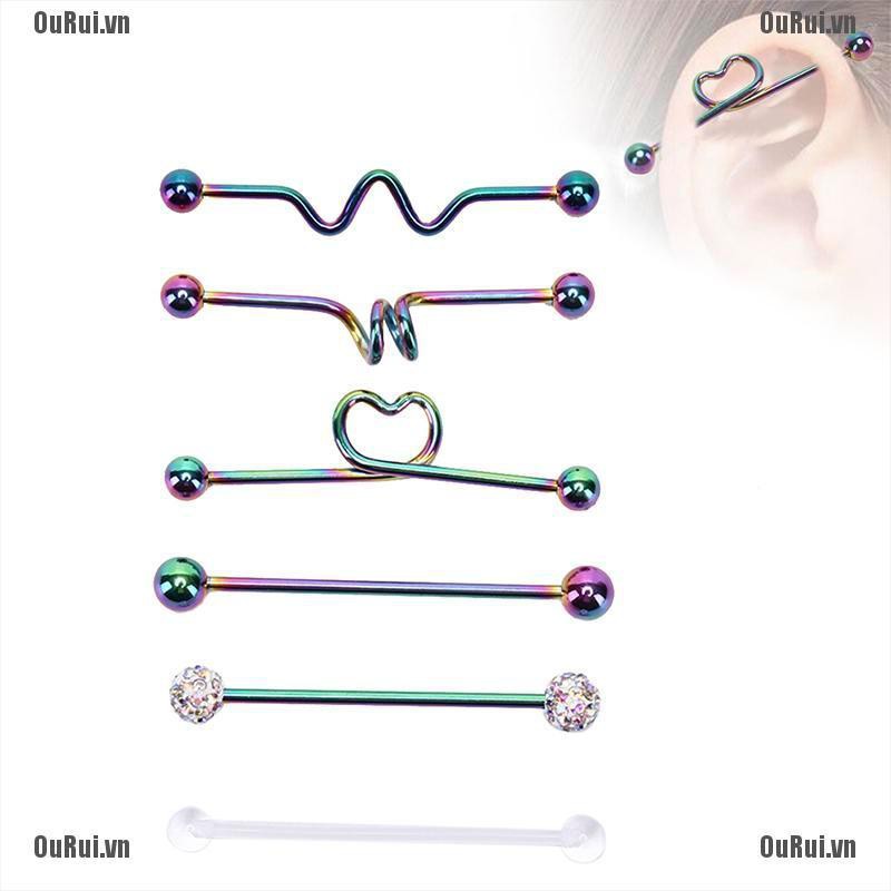 Bộ Khuyên Tai Bằng Thép Không Gỉ Thiết Kế Cá Tính Thời Trang