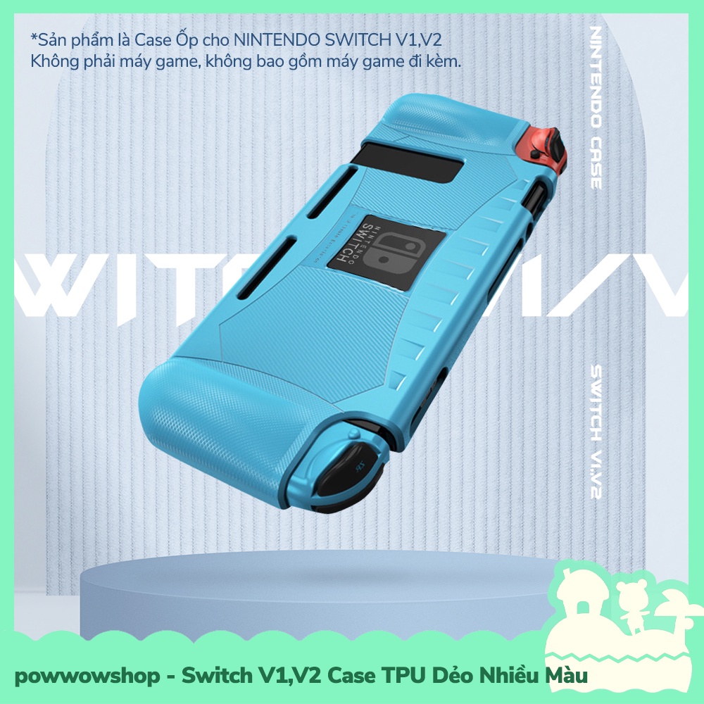 [Sẵn VN - Hỏa Tốc] Switch V1,V2 (Không Gắn Dock) Case TPU HandGrip Dẻo Cho Máy Game Cầm Tay Nintendo Switch V1,V2