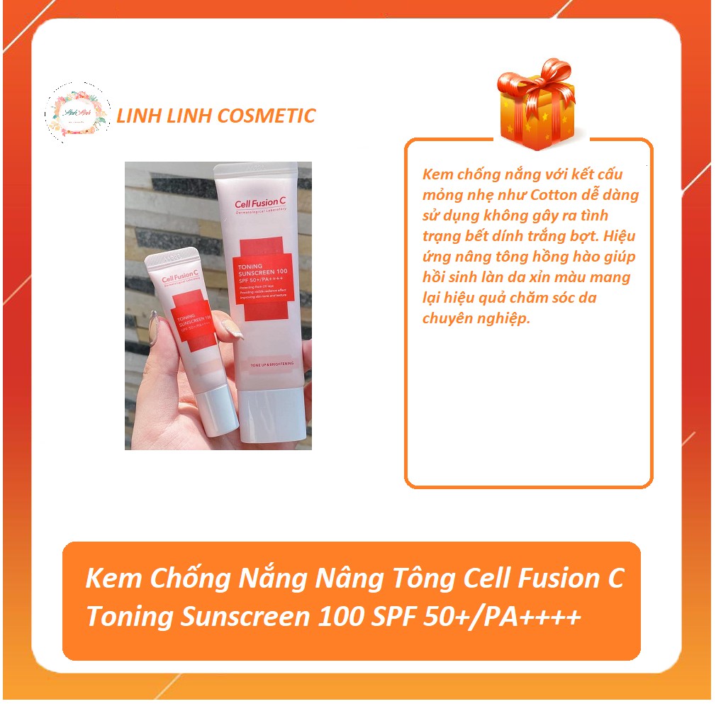 Kem chống nắng Cell Fusion C Toning Sunscreen 100 SPF50+