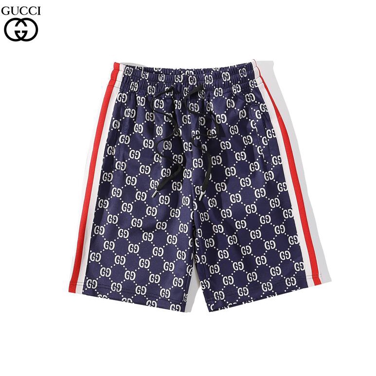Quần short cotton unisex in họa tiết Gucci thời trang